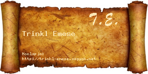 Trinkl Emese névjegykártya